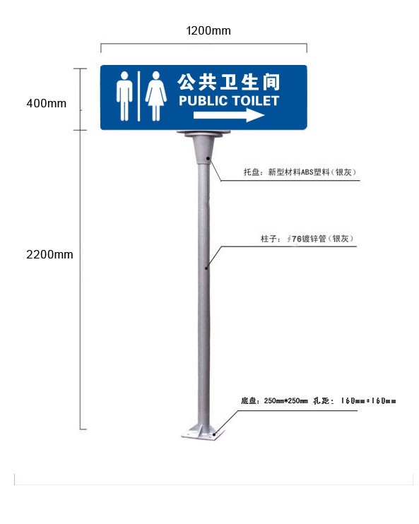 鄉鎮公共廁所指示牌